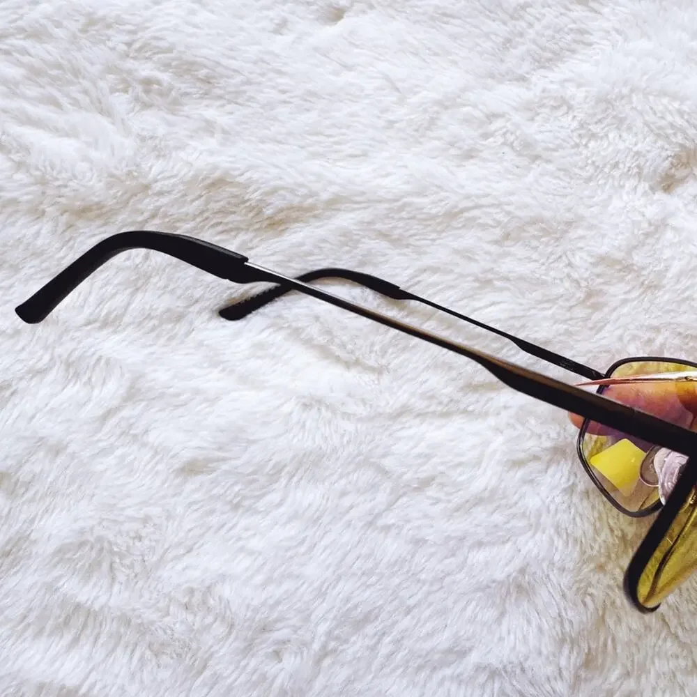 Orielle Black Aviator Sunglasses